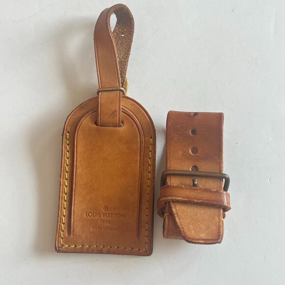 Louis Vuitton Mens Vachetta Bag Name Tag & Handle Keeper - Picture 2 of 7